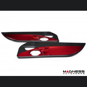 Alfa Romeo 4C Carbon Fiber Door Panels - w/ Red Candy Accents